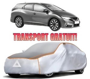 Husa Prelata Antigrindina Auto HONDA CIVIC IX Tourer (FK) din 2014-2016, Protectie auto contra intemperiilor la grindina, Waterproof, 4x Stickere auto HONDA