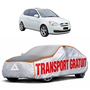 Husa Prelata Antigrindina Auto HYUNDAI ACCENT III (MC) din 2005-2010, Protectie auto contra intemperiilor la grindina, Waterproof, 4x Stickere auto HYUNDAI