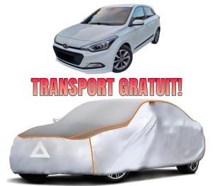 Husa Prelata Antigrindina Auto HYUNDAI i20 II (GB, IB) din 2014-2021, Protectie auto contra intemperiilor la grindina, Waterproof, 4x Stickere auto HYUNDAI
