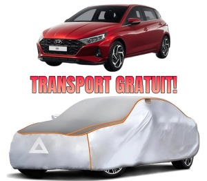 Husa Prelata Antigrindina Auto HYUNDAI i20 III (BC3, BI3) din 2020-2021, Protectie auto contra intemperiilor la grindina, Waterproof, 4x Stickere auto HYUNDAI