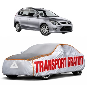 Husa Prelata Antigrindina Auto HYUNDAI i30 Estate (GD) din 2012-2017, Protectie auto contra intemperiilor la grindina, Waterproof, 4x Stickere auto HYUNDAI