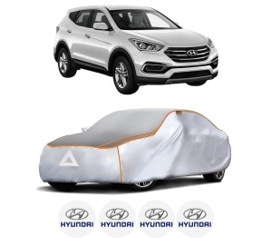 Husa Prelata Antigrindina Auto HYUNDAI SANTA FE IV (TM, TMA) din 2018-2022, Protectie auto contra intemperiilor la grindina, Waterproof, 4x Stickere auto HYUNDAI - Img 2