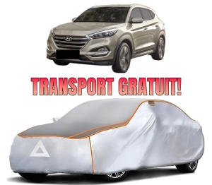 Husa Prelata Antigrindina Auto HYUNDAI TUCSON (TL, TLE) din 2015-2023, Protectie auto contra intemperiilor la grindina, Waterproof, 4x Stickere auto HYUNDAI