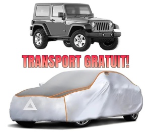 Husa Prelata Antigrindina Auto JEEP WRANGLER III (JK) din 2006-2015, Protectie auto contra intemperiilor la grindina, Waterproof, 4x Stickere auto JEEP