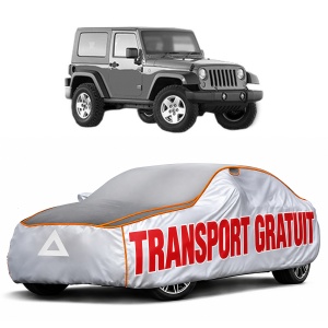 Husa Prelata Antigrindina Auto JEEP WRANGLER III (JK) din 2006-2015, Protectie auto contra intemperiilor la grindina, Waterproof, 4x Stickere auto JEEP