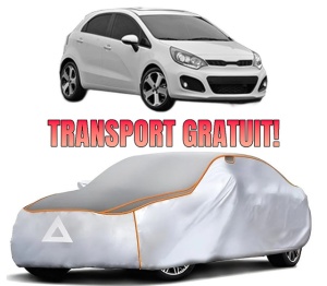 Husa Prelata Antigrindina Auto KIA RIO III (UB) din 2011-2017, Protectie auto contra intemperiilor la grindina, Waterproof, 4x Stickere auto KIA