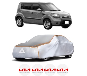 Husa Prelata Antigrindina Auto KIA SOUL I (AM) din 2009-2014, Protectie auto contra intemperiilor la grindina, Waterproof, 4x Stickere auto KIA - Img 2