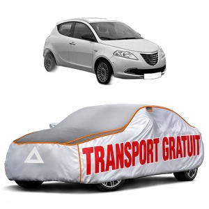 Husa Prelata Antigrindina Auto LANCIA YPSILON (312_) din 2011-2021, Protectie auto contra intemperiilor la grindina, Waterproof, 4x Stickere auto LANCIA