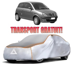 Husa Prelata Antigrindina Auto LANCIA YPSILON (843_) din 2003-2011, Protectie auto contra intemperiilor la grindina, Waterproof, 4x Stickere auto LANCIA
