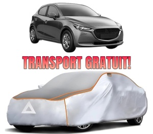 Husa Prelata Antigrindina Auto MAZDA 2 Hatchback (KB) din 2022, Protectie auto contra intemperiilor la grindina, Waterproof, 4x Stickere auto MAZDA