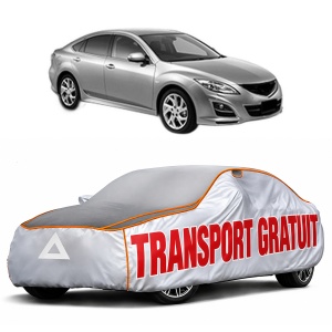 Husa Prelata Antigrindina Auto MAZDA 6 Saloon (GH) din 2007-2013, Protectie auto contra intemperiilor la grindina, Waterproof, 4x Stickere auto MAZDA