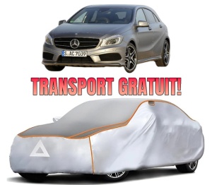 Husa Prelata Antigrindina Auto MERCEDES-BENZ A-CLASS (W176) din 2012-2018, Protectie auto contra intemperiilor la grindina, Waterproof, 4x Stickere auto MERCEDES-BENZ