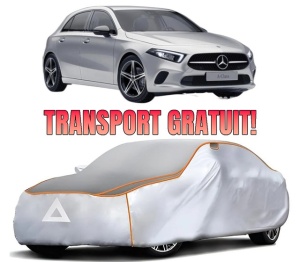 Husa Prelata Antigrindina Auto MERCEDES-BENZ A-CLASS (W177) din 2018-2022, Protectie auto contra intemperiilor la grindina, Waterproof, 4x Stickere auto MERCEDES-BENZ