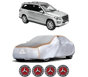 Husa Prelata Antigrindina Auto MERCEDES-BENZ GL-CLASS (X166) din 2012-2015, Protectie auto contra intemperiilor la grindina, Waterproof, 4x Stickere auto MERCEDES-BENZ - Img 2