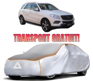Husa Prelata Antigrindina Auto MERCEDES-BENZ M-CLASS (W166) din 2011-2015, Protectie auto contra intemperiilor la grindina, Waterproof, 4x Stickere auto MERCEDES-BENZ