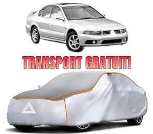 Husa Prelata Antigrindina Auto MITSUBISHI GALANT IX Saloon (DJ_, ED_, EF_) din 2003, Protectie auto contra intemperiilor la grindina, Waterproof, 4x Stickere auto MITSUBISHI