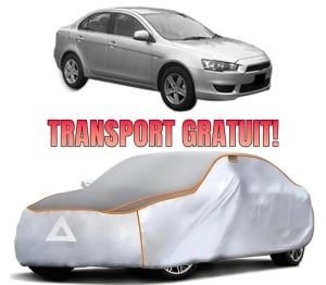 Husa Prelata Antigrindina Auto MITSUBISHI LANCER VIII (CY_A, CZ_A) din 2008-2015, Protectie auto contra intemperiilor la grindina, Waterproof, 4x Stickere auto MITSUBISHI