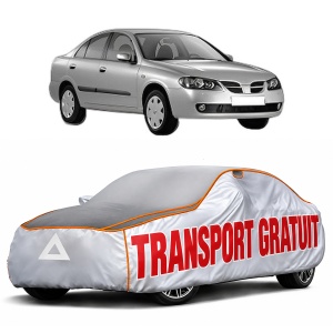 Husa Prelata Antigrindina Auto NISSAN ALMERA II (N16) din 2000-2006, Protectie auto contra intemperiilor la grindina, Waterproof, 4x Stickere auto NISSAN