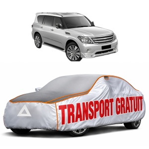 Husa Prelata Antigrindina Auto NISSAN PATROL VI (Y62) din 2010, Protectie auto contra intemperiilor la grindina, Waterproof, 4x Stickere auto NISSAN