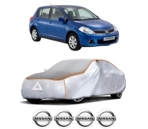 Husa Prelata Antigrindina Auto NISSAN TIIDA Hatchback (C11) din 2004-2013, Protectie auto contra intemperiilor la grindina, Waterproof, 4x Stickere auto NISSAN - Img 2