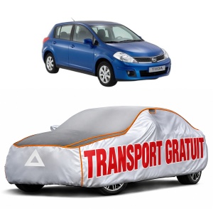 Husa Prelata Antigrindina Auto NISSAN TIIDA Hatchback (C11) din 2004-2013, Protectie auto contra intemperiilor la grindina, Waterproof, 4x Stickere auto NISSAN