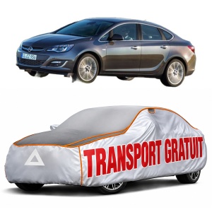 Husa Prelata Antigrindina Auto OPEL ASTRA J Saloon din 2012-2015, Protectie auto contra intemperiilor la grindina, Waterproof, 4x Stickere auto OPEL