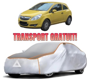 Husa Prelata Antigrindina Auto OPEL CORSA D Hatchback Van (S07) din 2006-2014, Protectie auto contra intemperiilor la grindina, Waterproof, 4x Stickere auto OPEL