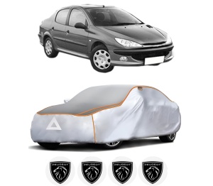 Husa Prelata Antigrindina Auto PEUGEOT 206 Saloon din 2007-2008, Protectie auto contra intemperiilor la grindina, Waterproof, 4x Stickere auto PEUGEOT - Img 2