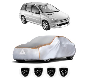 Husa Prelata Antigrindina Auto PEUGEOT 206 SW (2E/K) din 2002-2008, Protectie auto contra intemperiilor la grindina, Waterproof, 4x Stickere auto PEUGEOT - Img 2