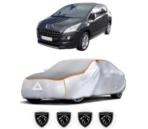 Husa Prelata Antigrindina Auto PEUGEOT 3008 I MPV (0U_) din 2009-2016, Protectie auto contra intemperiilor la grindina, Waterproof, 4x Stickere auto PEUGEOT - Img 2