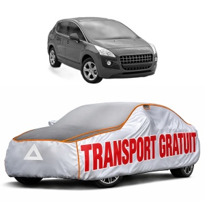 Husa Prelata Antigrindina Auto PEUGEOT 3008 Van (0U_) din 2009-2016, Protectie auto contra intemperiilor la grindina, Waterproof, 4x Stickere auto PEUGEOT