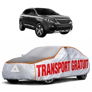 Husa Prelata Antigrindina Auto PEUGEOT 3008 Van (MR_, MC_, MJ_) din 2016-2018, Protectie auto contra intemperiilor la grindina, Waterproof, 4x Stickere auto PEUGEOT