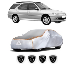 Husa Prelata Antigrindina Auto PEUGEOT 306 Break (7E, N3, N5) din 1997-2002, Protectie auto contra intemperiilor la grindina, Waterproof, 4x Stickere auto PEUGEOT - Img 2