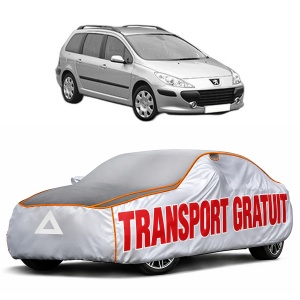 Husa Prelata Antigrindina Auto PEUGEOT 307 Break (3E) din 2002-2009, Protectie auto contra intemperiilor la grindina, Waterproof, 4x Stickere auto PEUGEOT