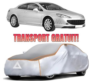 Husa Prelata Antigrindina Auto PEUGEOT 407 Coupe (6C_) din 2005-2009, Protectie auto contra intemperiilor la grindina, Waterproof, 4x Stickere auto PEUGEOT