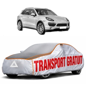 Husa Prelata Antigrindina Auto PORSCHE CAYENNE (92A) din 2010-2018, Protectie auto contra intemperiilor la grindina, Waterproof, 4x Stickere auto PORSCHE