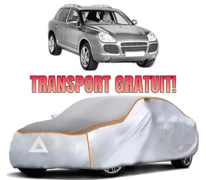 Husa Prelata Antigrindina Auto PORSCHE CAYENNE (9PA) din 2002-2010, Protectie auto contra intemperiilor la grindina, Waterproof, 4x Stickere auto PORSCHE