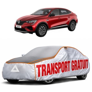 Husa Prelata Antigrindina Auto RENAULT ARKANA I (LCM_, LDN_) din 2019-2021, Protectie auto contra intemperiilor la grindina, Waterproof, 4x Stickere auto RENAULT