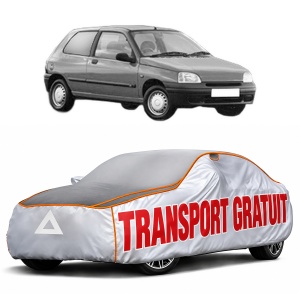 Husa Prelata Antigrindina Auto RENAULT CLIO II Hatchback Van (SB0/1/2_) din 1998-2010, Protectie auto contra intemperiilor la grindina, Waterproof, 4x Stickere auto RENAULT