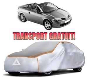 Husa Prelata Antigrindina Auto RENAULT MEGANE II Coupé-Cabriolet (EM0/1_) din 2003-2009, Protectie auto contra intemperiilor la grindina, Waterproof, 4x Stickere auto RENAULT
