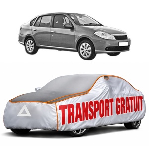 Husa Prelata Antigrindina Auto RENAULT THALIA II (LU_) din 2008-2014, Protectie auto contra intemperiilor la grindina, Waterproof, 4x Stickere auto RENAULT