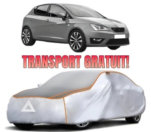 Husa Prelata Antigrindina Auto SEAT IBIZA V (KJ1, KJG) din 2017-2020, Protectie auto contra intemperiilor la grindina, Waterproof, 4x Stickere auto SEAT