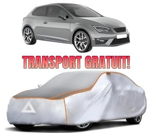 Husa Prelata Antigrindina Auto SEAT LEON SC (5F5) din 2013-2018, Protectie auto contra intemperiilor la grindina, Waterproof, 4x Stickere auto SEAT