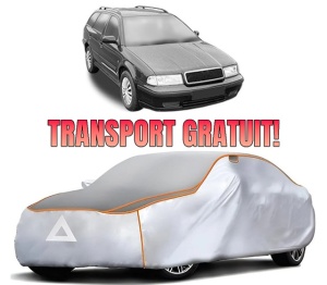 Husa Prelata Antigrindina Auto SKODA Octavia I Estate Van (1U5) din 2000-2010, Protectie auto contra intemperiilor la grindina, Waterproof, 4x Stickere auto SKODA