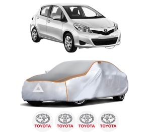 Husa Prelata Antigrindina Auto TOYOTA YARIS (_P13_) din 2010-2020, Protectie auto contra intemperiilor la grindina, Waterproof, 4x Stickere auto TOYOTA - Img 2