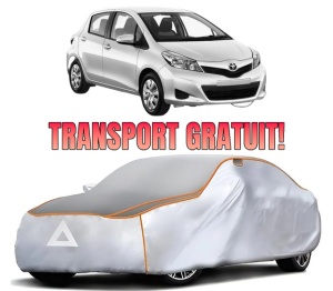 Husa Prelata Antigrindina Auto TOYOTA YARIS (_P13_) din 2010-2020, Protectie auto contra intemperiilor la grindina, Waterproof, 4x Stickere auto TOYOTA