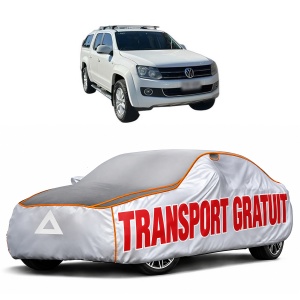 Husa Prelata Antigrindina Auto Volskwagen AMAROK Platform/Chassis (S1B, S6B, S7B) din 2011-2022, Protectie auto contra intemperiilor la grindina, Waterproof, 4x Stickere auto Volskwagen