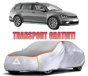 Husa Prelata Antigrindina Auto Volskwagen GOLF ALLTRACK VII Variant (BA5, BV5) din 2014-2020, Protectie auto contra intemperiilor la grindina, Waterproof, 4x Stickere auto Volskwagen