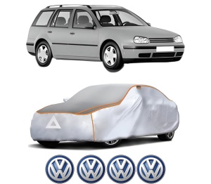 Husa Prelata Antigrindina Auto Volskwagen GOLF IV Variant (1J5) din 1999-2006, Protectie auto contra intemperiilor la grindina, Waterproof, 4x Stickere auto Volskwagen - Img 2