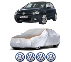 Husa Prelata Antigrindina Auto Volskwagen GOLF VI Van (5K1) din 2008-2012, Protectie auto contra intemperiilor la grindina, Waterproof, 4x Stickere auto Volskwagen - Img 2